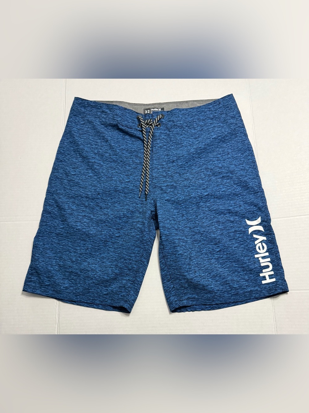 Hurley Navy Heather Blue Boardshorts with White Logo